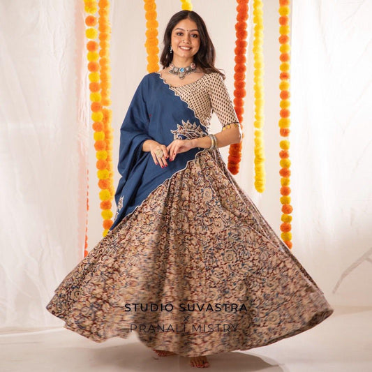 Girl wearing Designer Navratri Special Lehenga Choli