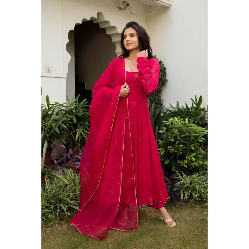 Gulaab Salwar Kameez Robe Kurta Palazzo Dupatta Set