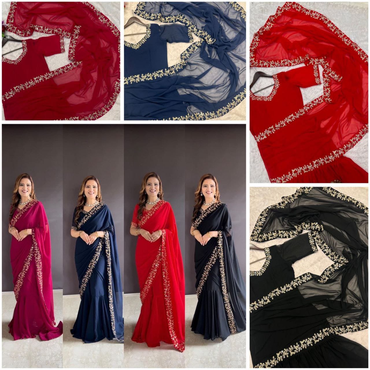 Fancy Designer Ready To Wear Gown Saree